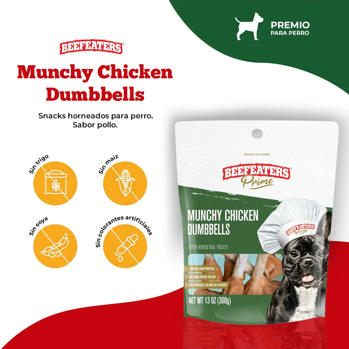 Beefeaters Snack Premios para Perros Munchy Dumbbells 60gr