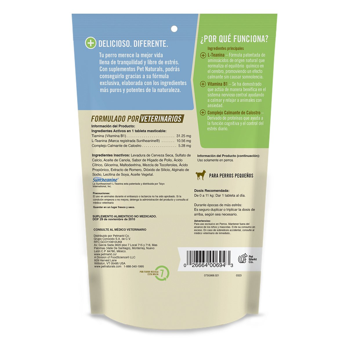 Pet Naturals Calmantes para Perros Chicos 31.5g