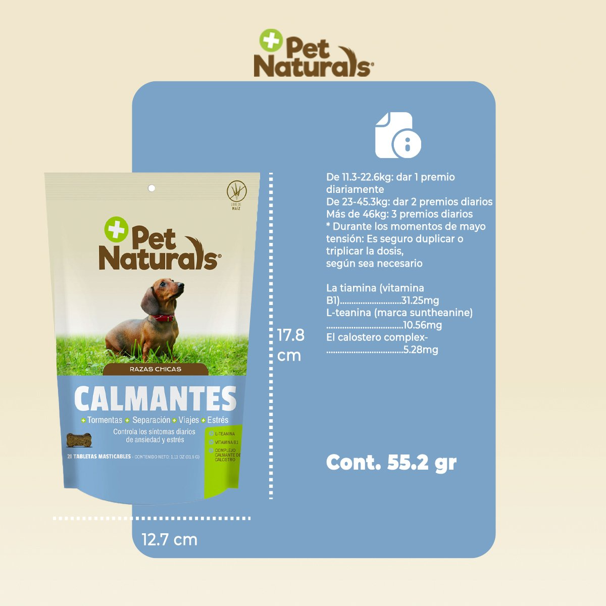 Pet Naturals Calmantes para Perros Chicos 31.5g
