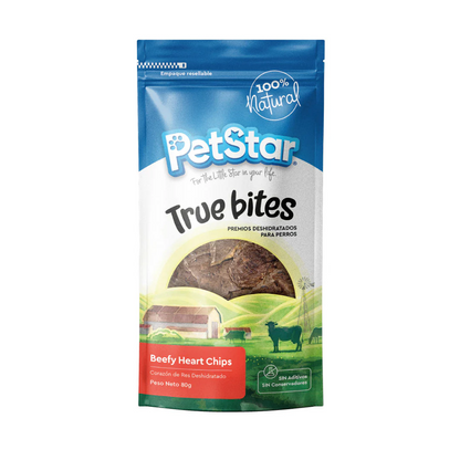 True Bites Beefy Heart Chips – Premios para Perro