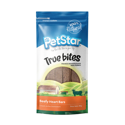 True Bites Beefy Heart Bars – Premios para Perro