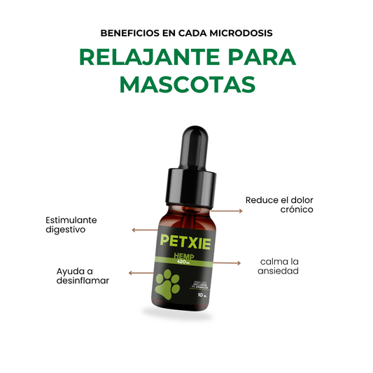 Aceite Petxie CBD para mascotas 420mg