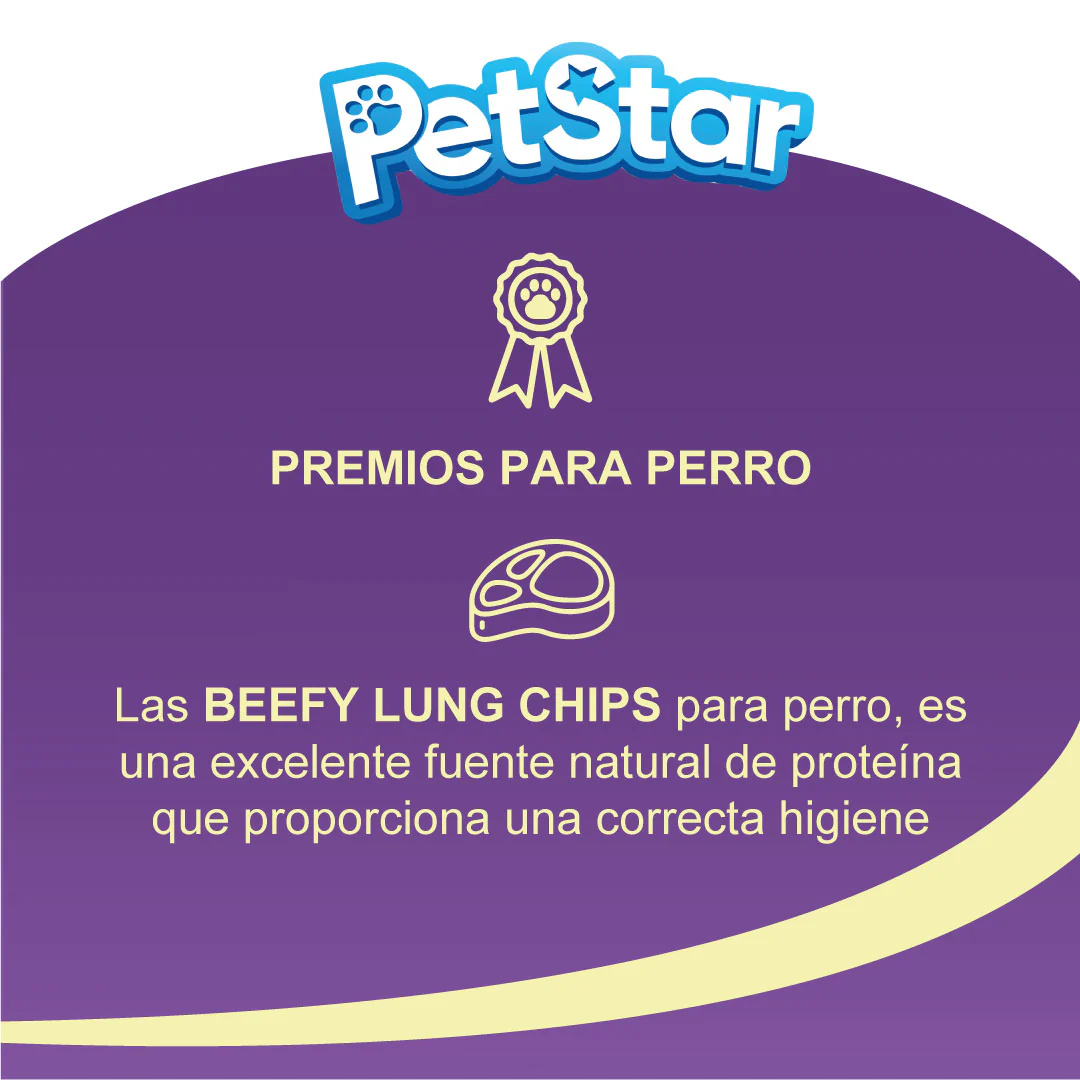 True Bites Beefy Lung Chips – Premios para Perro