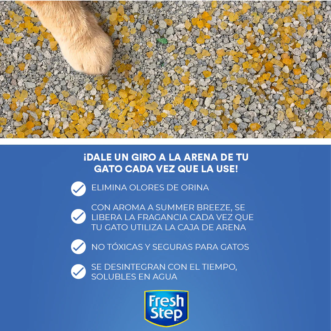 Perlas Desodorantes para Arena de Gato Elimina Olores, No Tóxico, Aroma Fresh Summer 425g