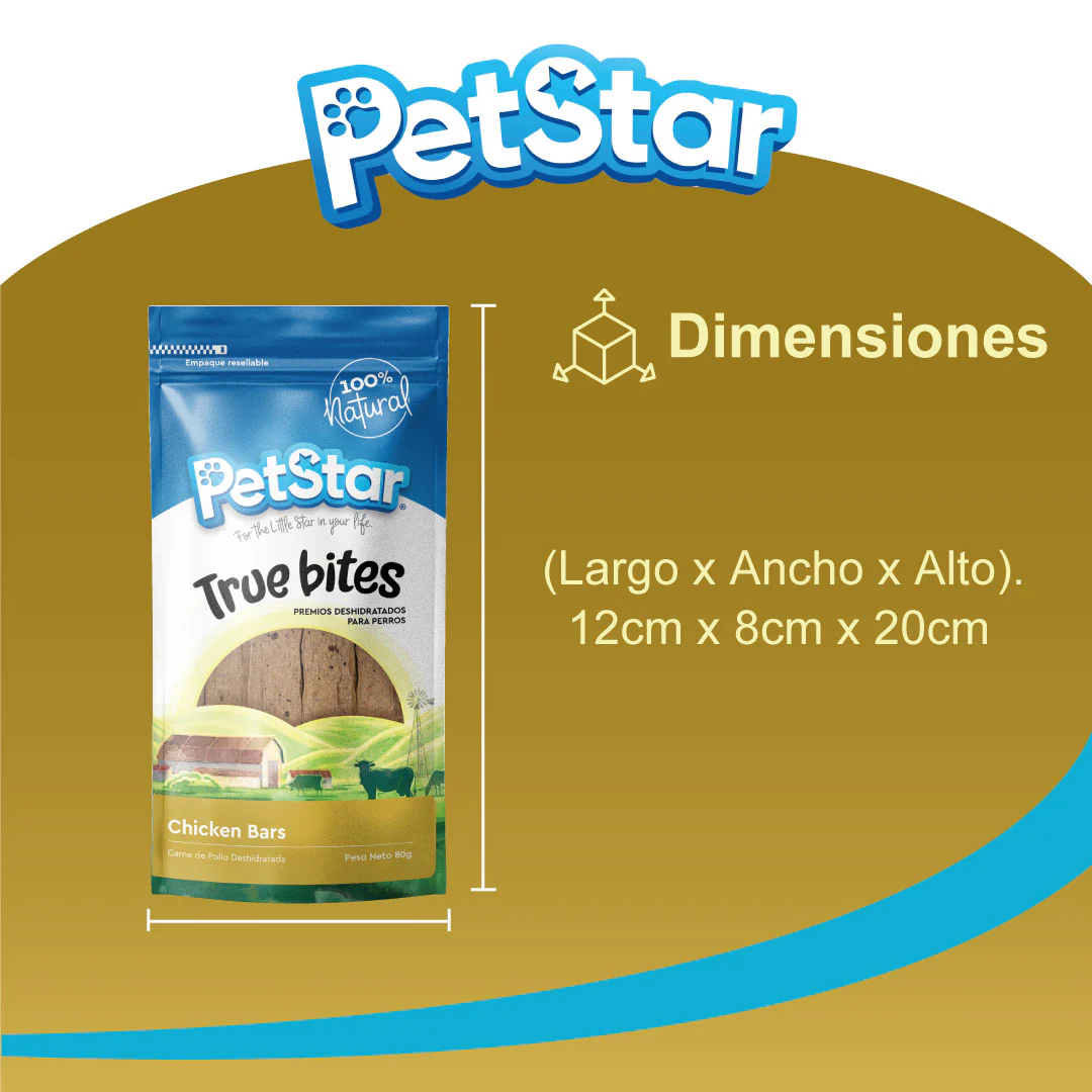 True Bites Chicken Bars – Premios de Pollo para Perro