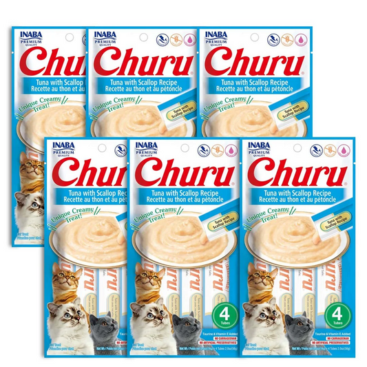 Churu Tuna with Scallop – Caja con 6 Bolsas (4 Tubos c/u)