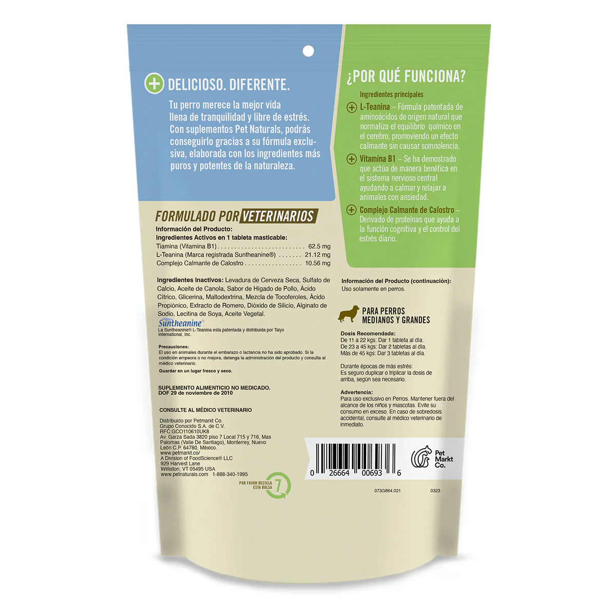 Pet Naturals Calmantes para Perros Medianos y Grandes 31.5g