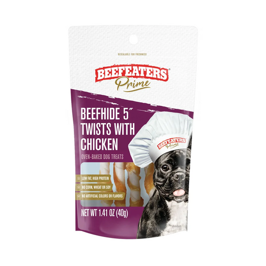 Beefeaters Snack Premios para Perros Beefhide 5in Twist 40gr