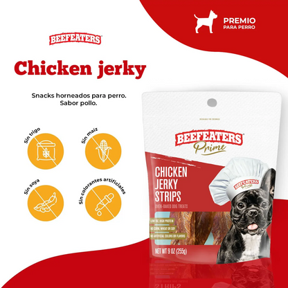 Beefeaters Snack Premios para Perros Chicken Jerky Strips 47gr