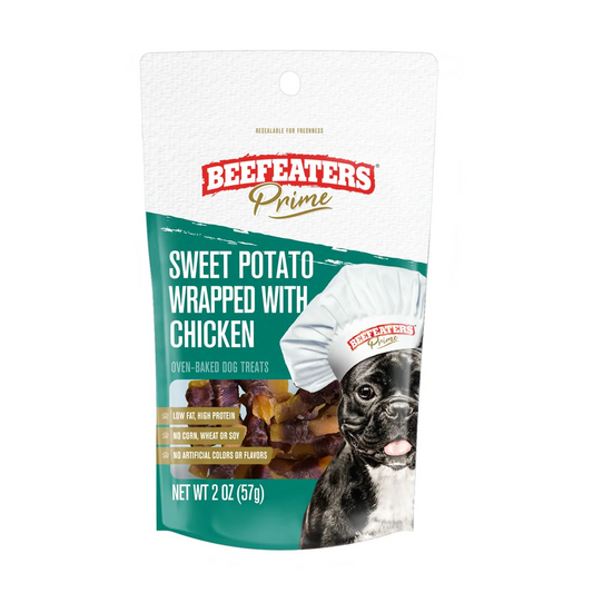 Beefeaters Snack Premios para Perros Sweet Potato Wrapped Chicken 57gr