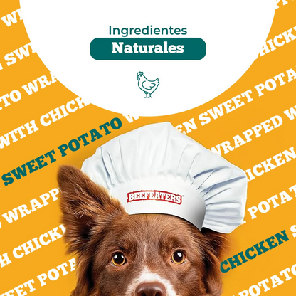 Beefeaters Snack Premios para Perros Sweet Potato Wrapped Chicken 57gr