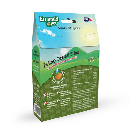 Emerald Pet Dental Stixx para Gato Sin Granos – Catnip y Calabaza 3.6 oz