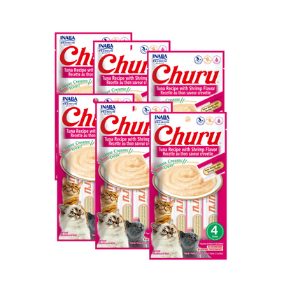 Churu Tuna with Shrimp – Caja con 6 Bolsas (4 Tubos c/u)