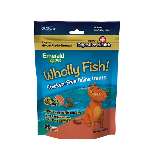 Wholly Fish Digestive Health Salmón – Premios Digestivos para Gato