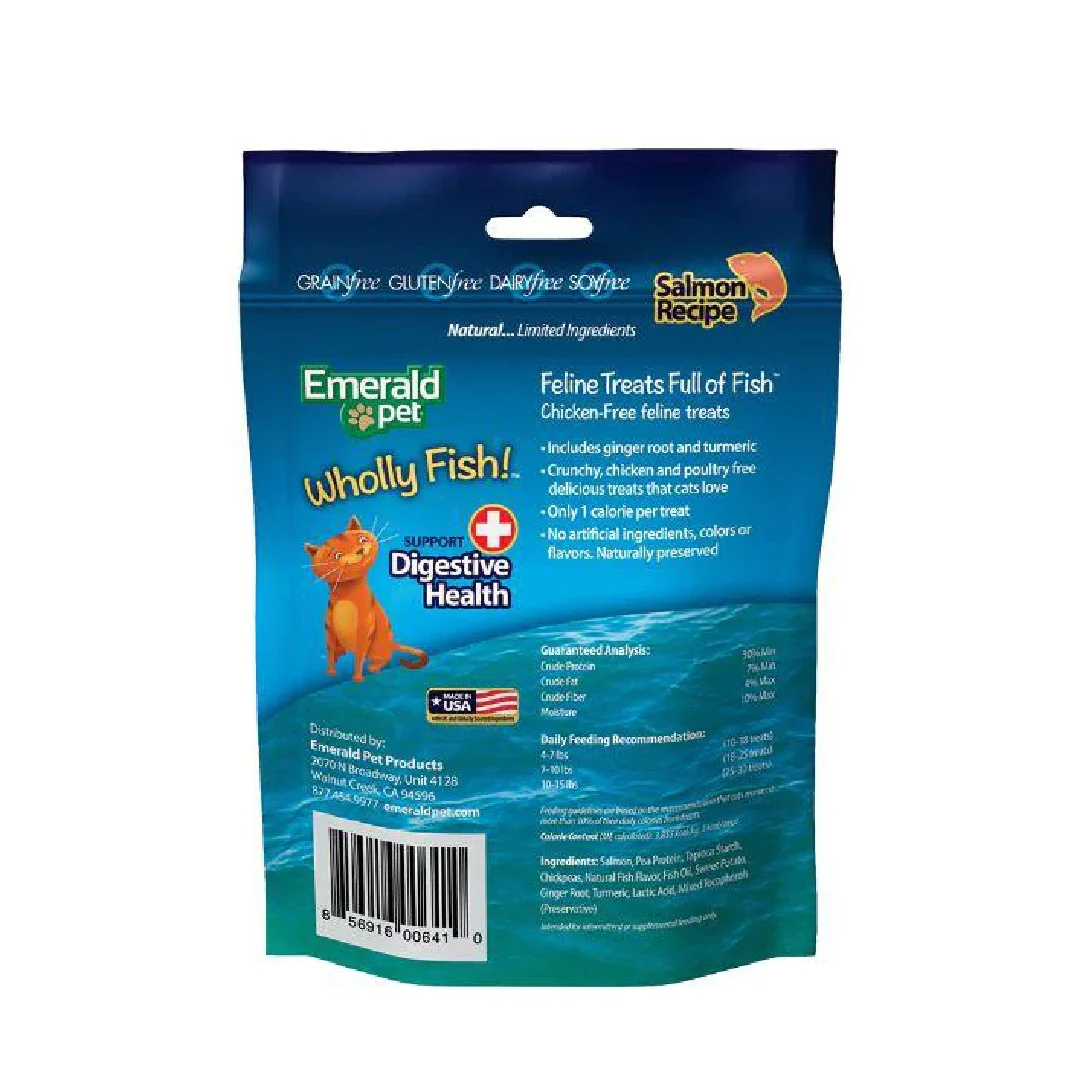 Wholly Fish Digestive Health Salmón – Premios Digestivos para Gato