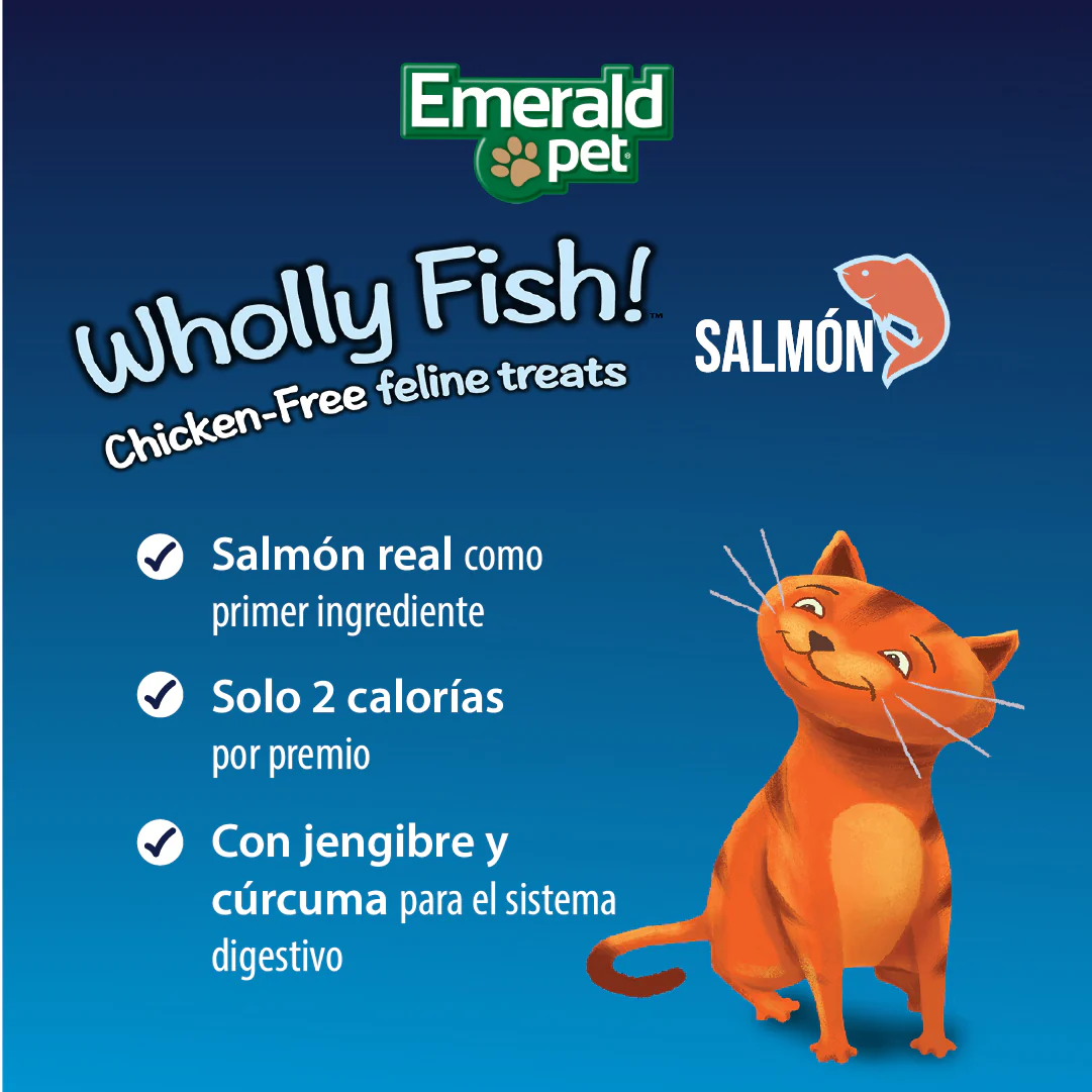Wholly Fish Digestive Health Salmón – Premios Digestivos para Gato
