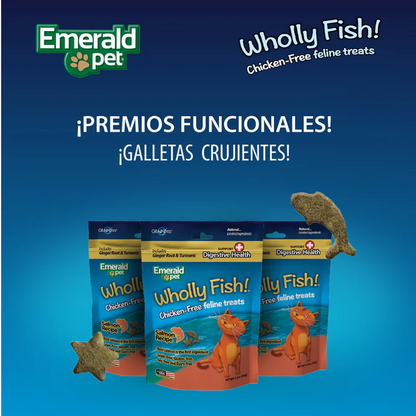 Wholly Fish Digestive Health Salmón – Premios Digestivos para Gato