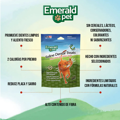 Emerald Pet Dental Treats para Gato Catnip – Fresh Pack 312 g