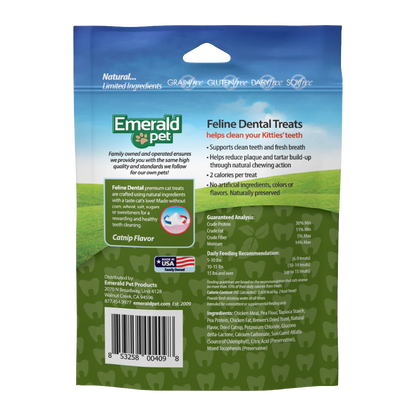Emerald Pet Dental Treats para Gato Catnip – Fresh Pack 312 g
