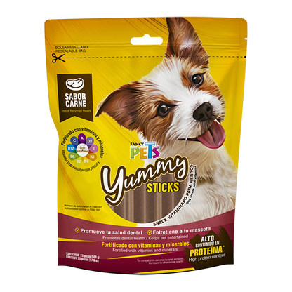 Yummy Sticks Premio Carnes para Perro 500 g 25 Pz