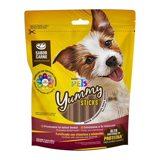 Yummy Sticks Premio Carnes para Perro 500 g 25 Pz