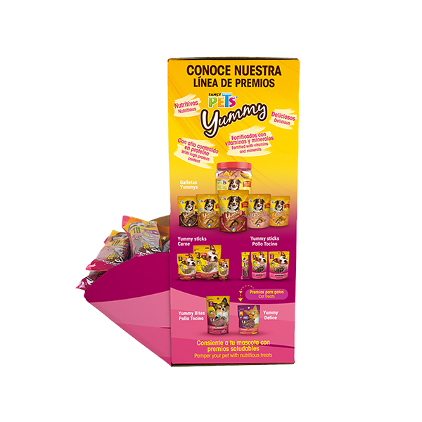 Yummy Sticks Premio para Perro Adulto Sabor Pollo y Tocino 1 kg 50 Pz