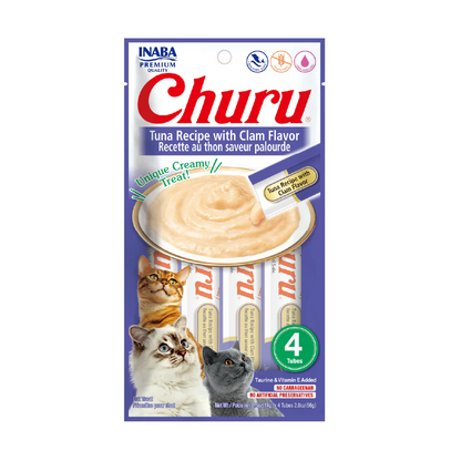 Churu Tuna with Clam – Caja con 6 Bolsas (4 Tubos c/u)