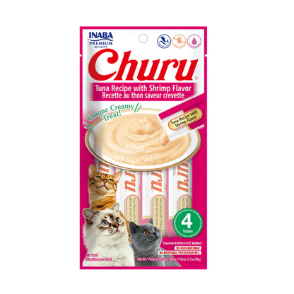 Churu Tuna with Shrimp – Caja con 6 Bolsas (4 Tubos c/u)