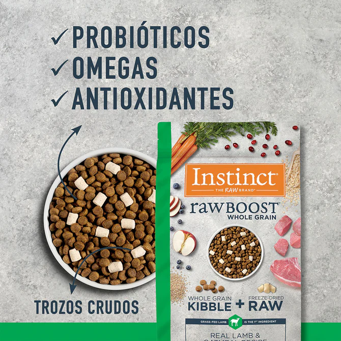 Instinct Raw Boost Cordero Granos Perro Adulto 9.07 Kg