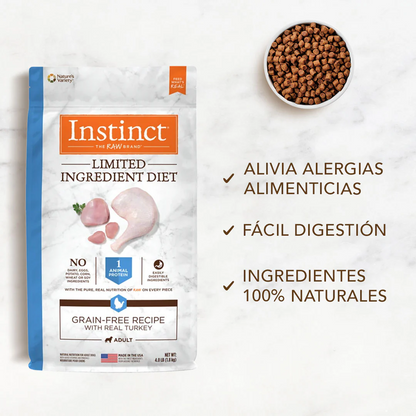 Alimento para perro Instinct LID Pavo