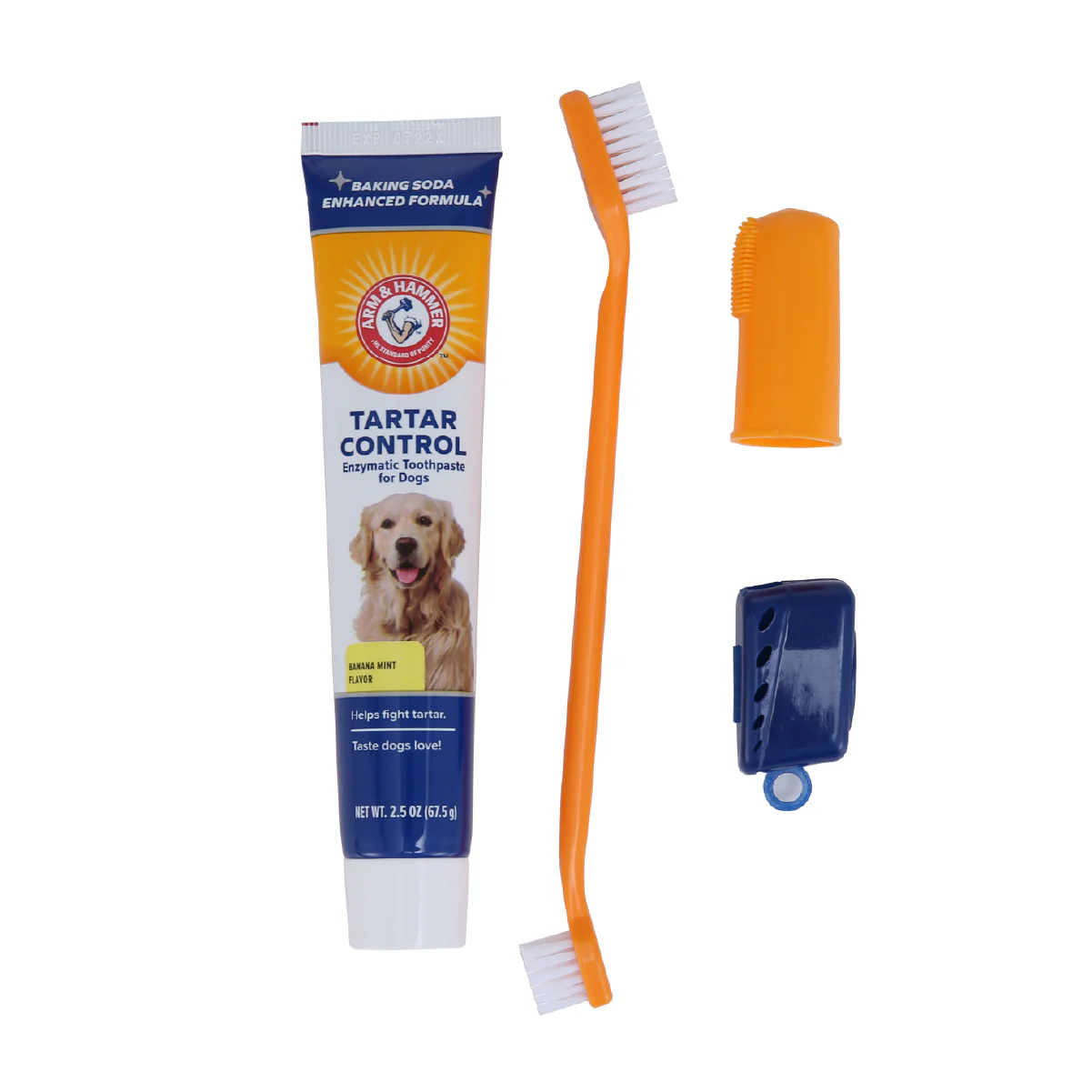 Arm & Hammer Kit Pasta Dental para Perro – Sabor Plátano con Menta (3 Piezas)