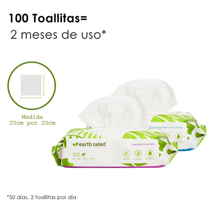 Toallitas Húmedas para Perros Hipoalergénicas – Aroma Lavanda 100 pzs