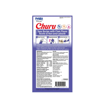 Churu Tuna with Clam – Caja con 6 Bolsas (4 Tubos c/u)