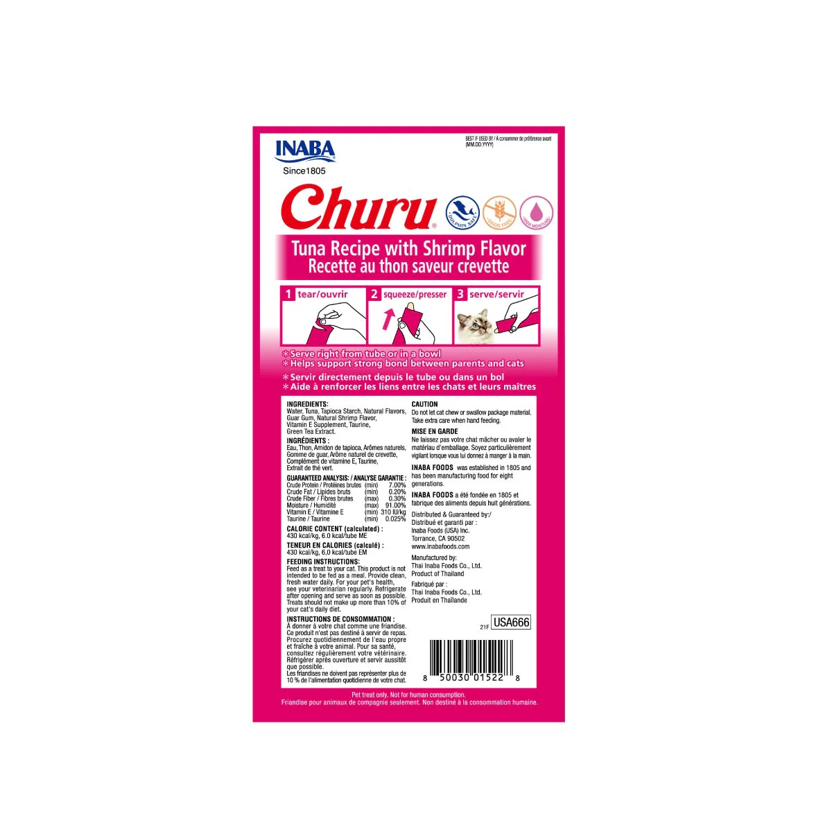 Churu Tuna with Shrimp – Caja con 6 Bolsas (4 Tubos c/u)