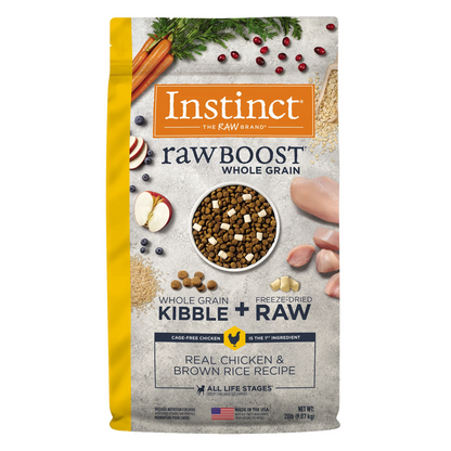 Instinct Raw Boost Pollo Granos Arroz Integral Perro Adulto