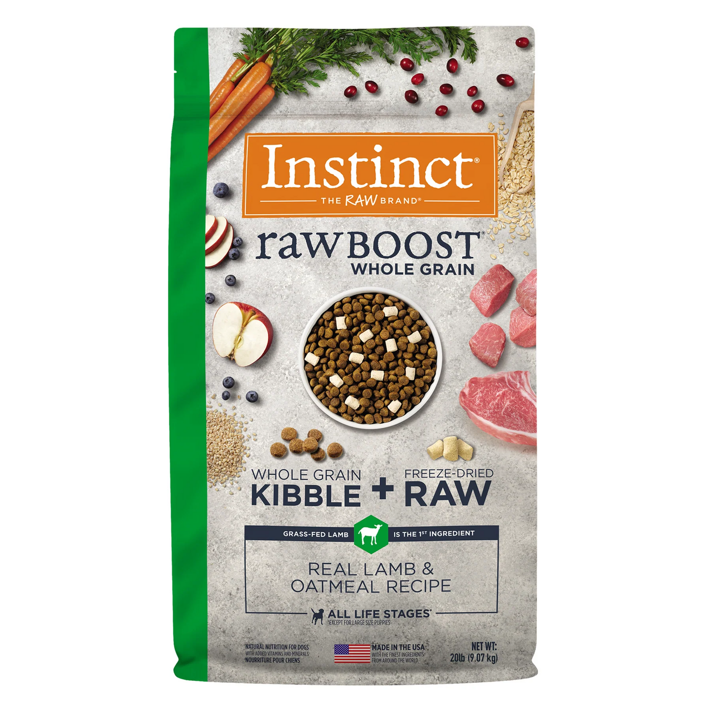 Instinct Raw Boost Cordero Granos Perro Adulto 9.07 Kg