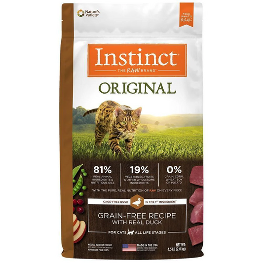 Alimento para gato Instinct Pato Sin Granos 10 lb