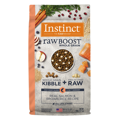 Alimento para perro Instinct Raw Boost Salmón con Granos y Arroz Integral 9.07 kg
